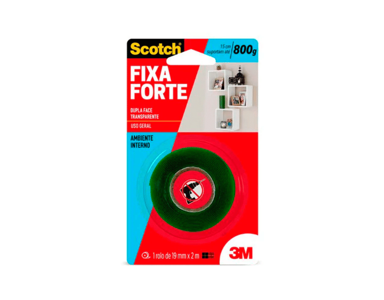 FITA FIXA FORTE 3M TRANSP. 19MM X 2M